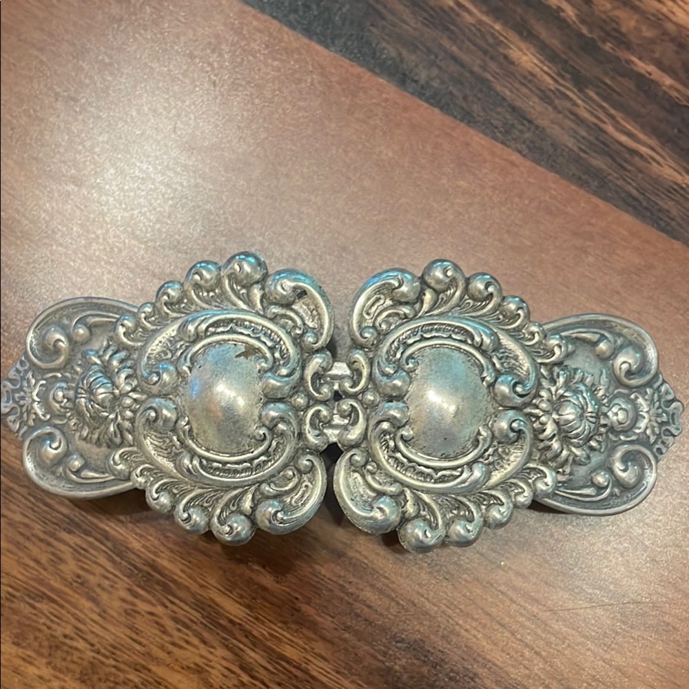 Ornate Silver Hair Barrette